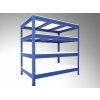 Kovový regál do garáže Biedrax 45 x 120 x 90 cm, modrý - 4 police biele lamino 12mm Kovový regál do garáže Biedrax 45 x 120 x 90 cm, modrý - 4 police biele lamino 12mm