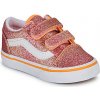 Vans Nízke tenisky Old Skool V SUNRISE GLITTER MULTI/TRUE WHITE Červená Vans Nízke tenisky Old Skool V SUNRISE GLITTER MULTI/TRUE WHITE Červená