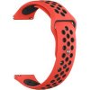 Mobilly remienok Fitbit Versa a Versa Lite, 22 mm, silikónový, červený/čierny 273 DSV-03-00F