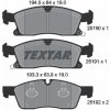 Sada brzdových platničiek kotúčovej brzdy TEXTAR 2519002 Sada brzdových platničiek kotúčovej brzdy TEXTAR 2519002
