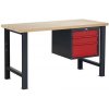 Manutan Dielenský stôl Weld s 3 zásuvkami, 84 x 150 x 68,5 cm, antracit Manutan Dielenský stôl Weld s 3 zásuvkami, 84 x 150 x 68,5 cm, antracit