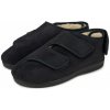 Vlnka Dámske obväzové uzavreté papuče s ovčou vlnou na suchý zips čierna Vlnka Dámske obväzové uzavreté papuče s ovčou vlnou na suchý zips čierna