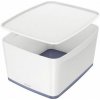 Úložný box s vekom Leitz MyBox, veľkosť L biela/sivá Úložný box s vekom Leitz MyBox, veľkosť L biela/sivá