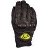 Krátke kožené rukavice YOKO BULSA čierny / žltý XS (6)
