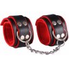 Dominate Me Leather Handcuffs D11 Black-Red Dominate Me Leather Handcuffs D11 Black-Red