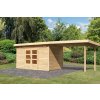 Drevený záhradný domček KANDERN 9 s prístavkom 320 Lanitplast Drevený záhradný domček KANDERN 9 s prístavkom 320 Lanitplast