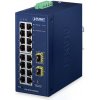 Planet IGS-4215-16T2S-U průmyslový L2 switch 16x 1Gb TP + 2x SFP, IP30, -40 až 75°C, SNMP/USB, 9-48VDC/24VAC Planet IGS-4215-16T2S-U průmyslový L2 switch 16x 1Gb TP + 2x SFP, IP30, -40 až 75°C, SNMP/USB, 9-48VDC/24VAC