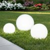 Lindby LED solárne lampy Lago, sada 3 ks, gule, zemný hrot, biela - 4018065 Lindby LED solárne lampy Lago, sada 3 ks, gule, zemný hrot, biela - 4018065