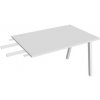 Pracovný stôl UNI A, kolmo reťaziaci, 120x75,5x80 cm, biela/biela Pracovný stôl UNI A, kolmo reťaziaci, 120x75,5x80 cm, biela/biela