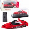 LeanToys Dálkově ovládaný RC motorový člun bílý a červený 15cm LEAN Toys LeanToys Dálkově ovládaný RC motorový člun bílý a červený 15cm LEAN Toys