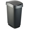 PEKDA 215421 Odpadkový kôš Twist 50 l čierno - tmavosivý PEKDA 215421 Odpadkový kôš Twist 50 l čierno - tmavosivý