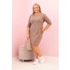 Kesi Włoski Dámska sukňa Plus Size z bavlny s jednoduchým strihom a rukávom 3/4 fango kaki One size Kesi Włoski 5907302511386 Kesi Włoski Dámska sukňa Plus Size z bavlny s jednoduchým strihom a rukávom 3/4 fango kaki One size Kesi Włoski 5907302511386