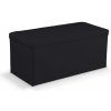 Dekoria Truhlica čalúnená, čierna, 120 x 40 x 40 cm, Etna, 705-00 Dekoria Truhlica čalúnená, čierna, 120 x 40 x 40 cm, Etna, 705-00
