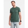 Ombre Streetstyle men's cotton t-shirt with pocket print - dark green kaki S Ombre 5902228944027 Ombre Streetstyle men's cotton t-shirt with pocket print - dark green kaki S Ombre 5902228944027