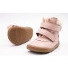 Pegres DETSKÉ BAREFOOT ZIMNÉ TOPÁNKY PEGRES SKINNY RUŽOVÉ