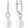 Gaura Pearls Stříbrné náušnice s bílou perlou a zirkony Jade, stříbro 925/1000 SK21231EL Bílá Gaura Pearls Stříbrné náušnice s bílou perlou a zirkony Jade, stříbro 925/1000 SK21231EL Bílá