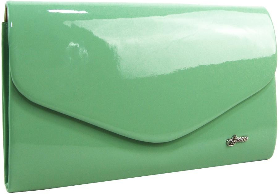 Grosso lakovaná spoločenská listová kabelka SP102 Pistáciovo zelená