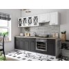 Kuchynská linka GERTRID 260cm - Biela + grafit Kuchynská linka GERTRID 260cm - Biela + grafit
