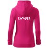 Camper nápis - Mikina dámska trendy zipper s kapucňou - XL ( Purpurová ) Camper nápis - Mikina dámska trendy zipper s kapucňou - XL ( Purpurová )