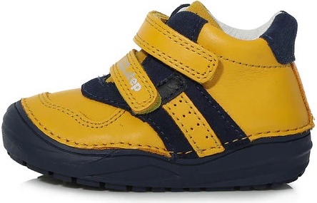 D.D.Step detské chlapčenské kožené topánky yellow S071-325B