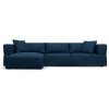 Milo Casa rohová pohovka modrá