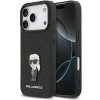 Karl Lagerfeld Fixed Glitter Metal Ikonik kryt pre iPhone 17 Pro, čierny 57983127694