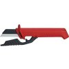 KNIPEX nůž na kab. VDE 9856, hák. čepel,posuvná patka,délka čepele 50mm,D=190mm KNIPEX nůž na kab. VDE 9856, hák. čepel,posuvná patka,délka čepele 50mm,D=190mm