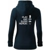 Eat sleep play - šach - Mikina dámska trendy zipper s kapucňou - 2XL ( Tmavomodrá (takmer čierna) ) Eat sleep play - šach - Mikina dámska trendy zipper s kapucňou - 2XL ( Tmavomodrá (takmer čierna) )