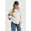SVETER GANT CONTRAST STRIPED CABLE KNIT C-NECK CREAM SVETER GANT CONTRAST STRIPED CABLE KNIT C-NECK CREAM