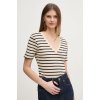 Tommy Hilfiger tričko dámske bavlnené WW0WW40584 béžová XS Tommy Hilfiger tričko dámske bavlnené WW0WW40584 béžová XS