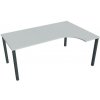 Hobis Pracovný stôl Uni, ergo, ľavý, 180x75,5x120 cm, sivá/čierna Hobis Pracovný stôl Uni, ergo, ľavý, 180x75,5x120 cm, sivá/čierna