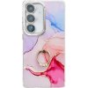 Ring Holder kryt Electroplated Marble na Samsung Galaxy A56 5G - Červená Ring Holder kryt Electroplated Marble na Samsung Galaxy A56 5G - Červená