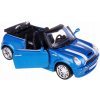 Bburago Mini Cooper S Cabriolet metalíza modrá 1:32