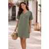 Fashionweek Dámske mini šaty z ľanu a bavlny UB-LUNARE Farba: Khaki, Veľkosť: Universal Fashionweek Dámske mini šaty z ľanu a bavlny UB-LUNARE Farba: Khaki, Veľkosť: Universal