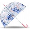 Lilo a Stitch deštník dětský holový manuální průhledný modrý Lilo a Stitch deštník dětský holový manuální průhledný modrý