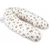 Vankúš na dojčenie/relaxačná poduška, bavlna, 185 cm, Kačičky - biela, béžová Vankúš na dojčenie/relaxačná poduška, bavlna, 185 cm, Kačičky - biela, béžová