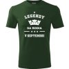 Tričko Legendy sa rodia v septembri Lahvově zelené