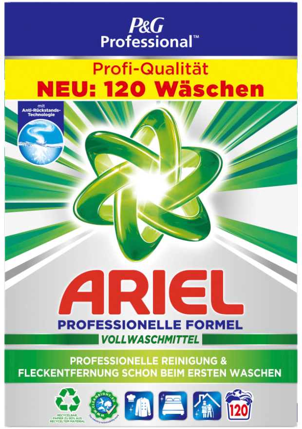 Ariel Professional Universal prací prášok na pranie 7,8 kg 120 PD