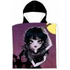 MLC · Detská osuška s kapucňou - plážové pončo Wednesday Addams - motív Ghotic Girl - 55 x 110 cm MLC · Detská osuška s kapucňou - plážové pončo Wednesday Addams - motív Ghotic Girl - 55 x 110 cm