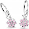 Cutie Jewellery Detské náušnice z bieleho zlata C2746-10-X-2 ružová Cutie Jewellery Detské náušnice z bieleho zlata C2746-10-X-2 ružová