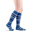 Sigvaros MICROFIBER SHADES lýtkové ponožky pre ženy Jeans Mini Stripe