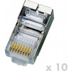 DATACOM Konektor RJ45 STP Cat5e 8p8c 10 ks, pre drôt 4126 DATACOM Konektor RJ45 STP Cat5e 8p8c 10 ks, pre drôt 4126