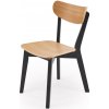 HALMAR Jedálenská stolička HAITI z masívu dub prírodný/čierna HALMAR Jedálenská stolička HAITI z masívu dub prírodný/čierna