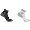 Salomon AERO ANKLE 2-pack biela čierna Salomon AERO ANKLE 2-pack biela čierna