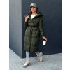 Dstreet dámska dlhá bunda/kabát CLOUTIQUE TY4370 Zelená