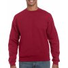 Gildan pánska mikina bez kapucne G18000 Antique Cherry Red Heather