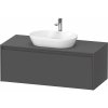 DURAVIT Ketho 2 závesná skrinka pod umývadlo na dosku, 1 zásuvka, 1200 x 550 x 459 mm, grafit matný, K24887049490000 DURAVIT Ketho 2 závesná skrinka pod umývadlo na dosku, 1 zásuvka, 1200 x 550 x 459 mm, grafit matný, K24887049490000