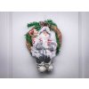 MagicHome Vianoce Santa sediaci vo venci 30 cm
