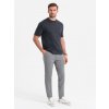 Ombre Men's classic cut pants in a delicate check grey