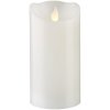 LED sviečka z vosku s pohyblivým plameňom BIELEJ farby, interiérová, na batérie, s časovačom, IP20 LED sviečka z vosku s pohyblivým plameňom BIELEJ farby, interiérová, na batérie, s časovačom, IP20